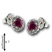 Earrings Gemoro Woman in White Gold Rubino OC059BIA.RB